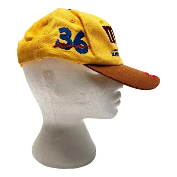 NASCAR M&Ms Baseball Cap Racing  Ernie Irvan 36 Yellow 1999 Vintage - Picture 3 of 8